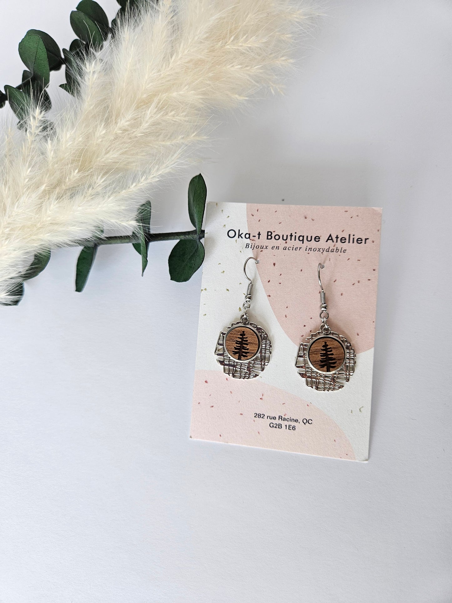 Boucles d’oreilles en acier inoxydable