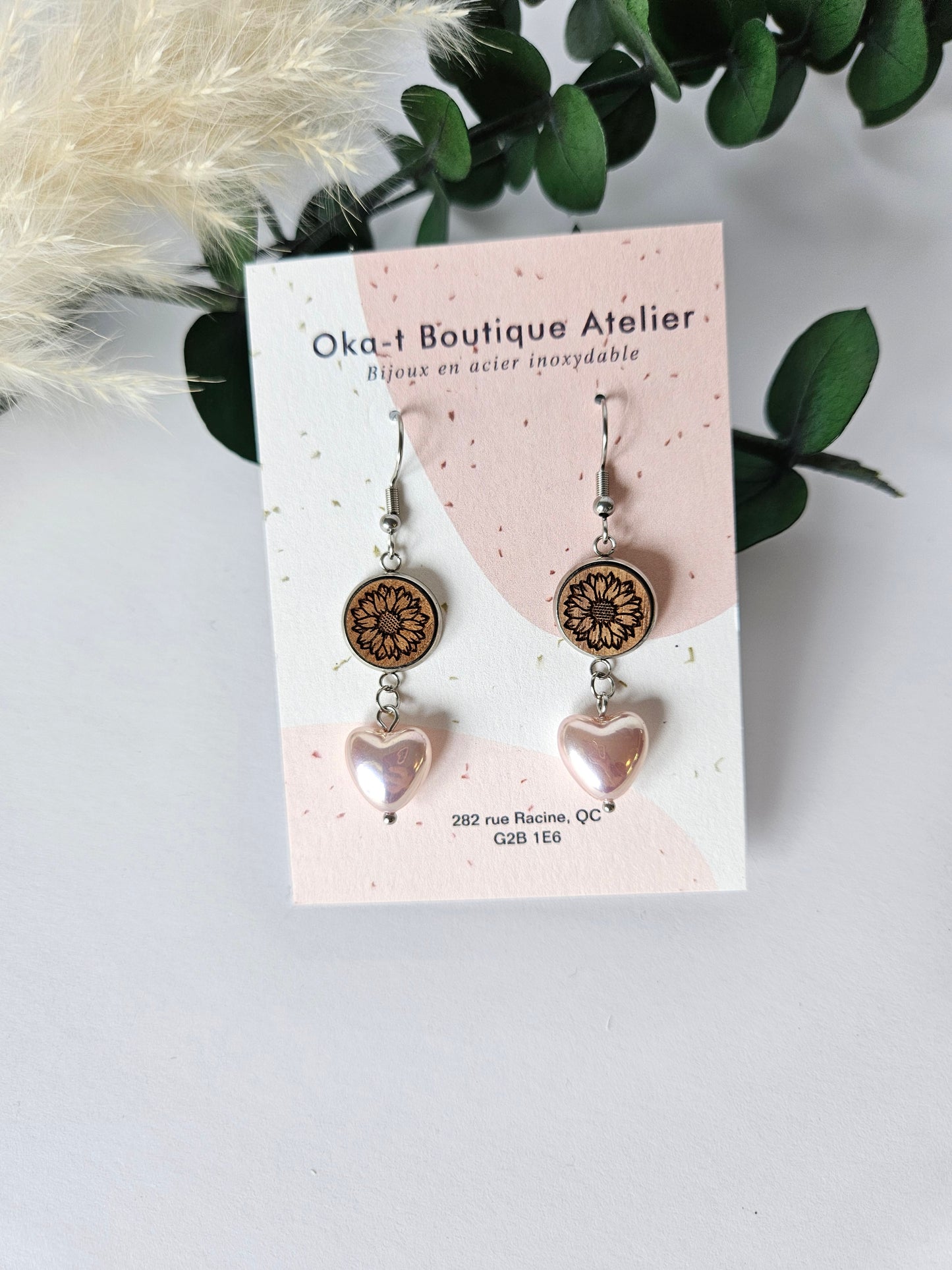 Boucles d'oreilles en acier inoxydable
