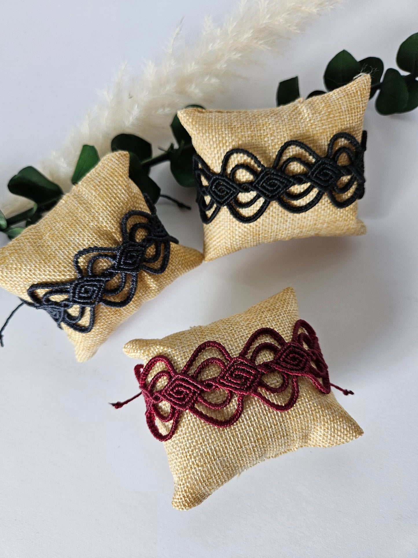 Adjustable micro macramé bracelet