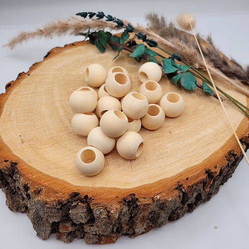 Billes de bois naturel