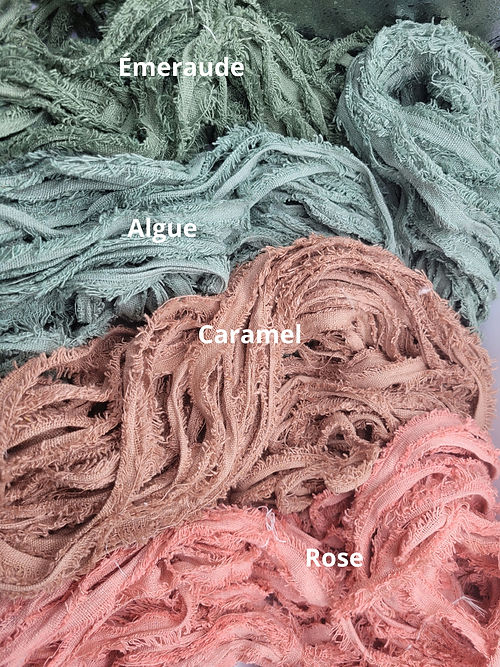 Crinkled ribbons