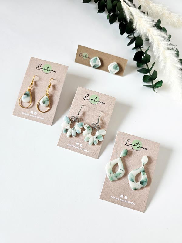 Boucles d'oreilles en polymère