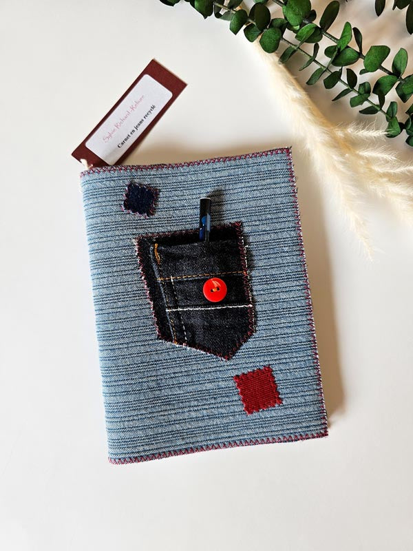 Carnet de jeans recyclé