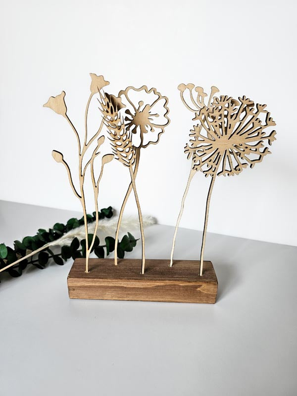Fleur en bois