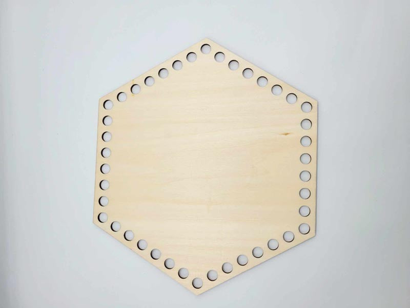 Bottom of wooden bag for crochet