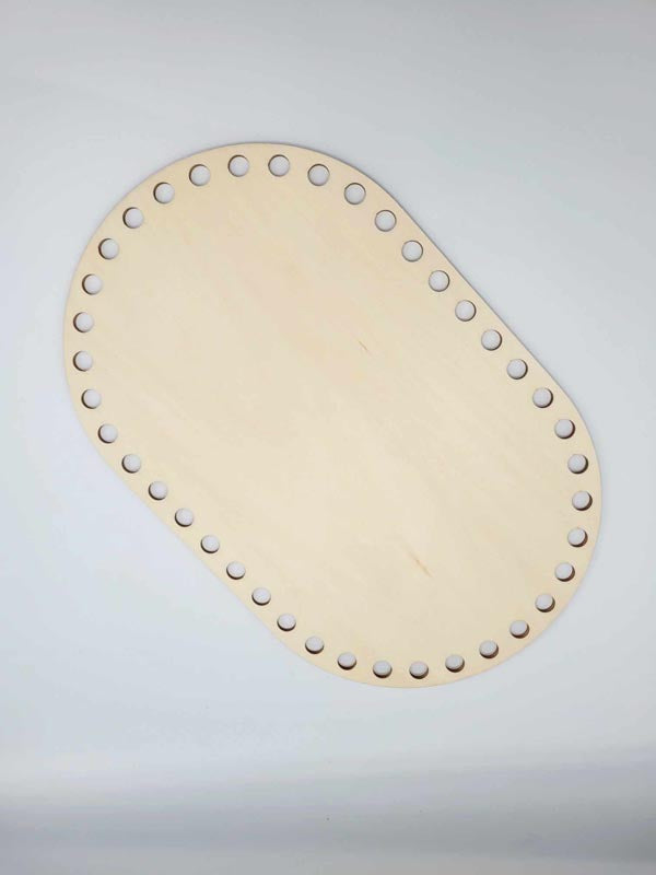 Bottom of wooden bag for crochet