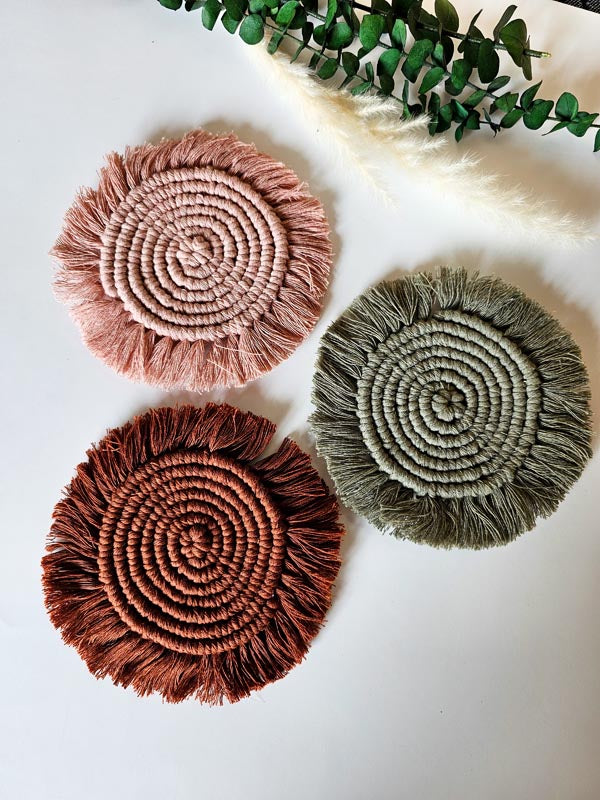 Macrame coasters