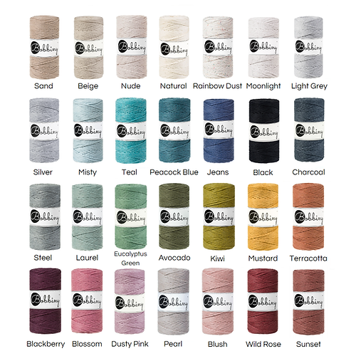 Bobbiny single strand macrame rope - 5mm