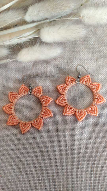 micro macramé earring (Stainless steel)