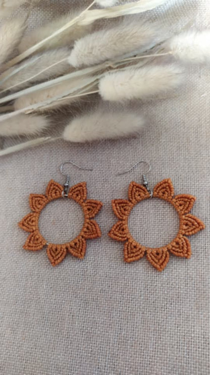 micro macramé earring (Stainless steel)