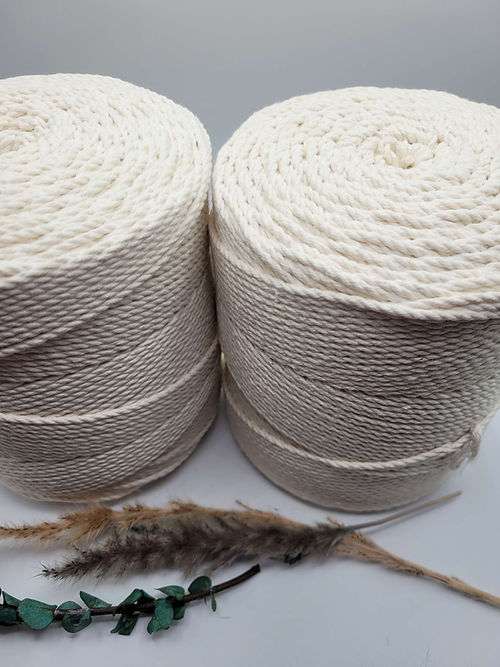 Recycled cotton rope - 3 and 4mm economical format