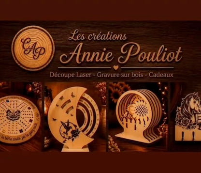Casse-tête de bois à colorier