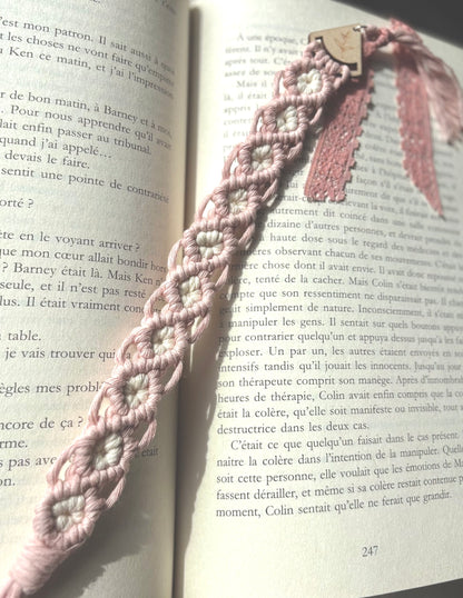 Atelier macramé - Motif floral deux couleurs