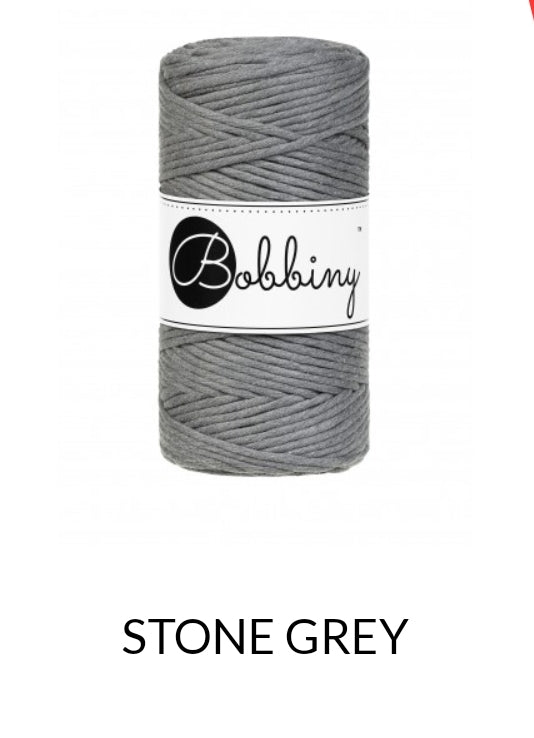 Bobbiny single strand macrame rope - 3 mm