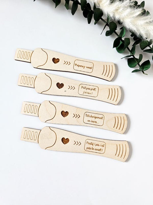 Wooden pregnancy test